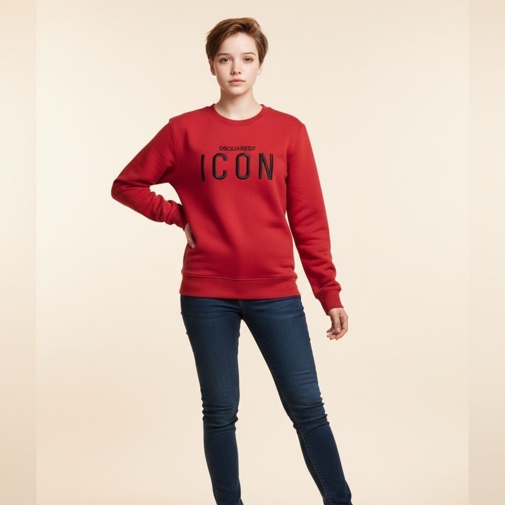DSQUARED2 Luxury Classic Men's/Woman’s Iconic Red Crewneck Sweater XL